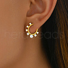 Elegant U-Shaped S925 Sterling Silver Clear Cubic Zirconia Stud Earrings BT5691-5