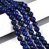 Dyed Natural White Jade Beads Strands G-T139-8mm-60-18-1