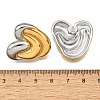 304 Stainless Steel Two-tone Stud Earrings for Women EJEW-R023-01GP-01-5