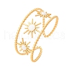 304 Stainless Steel Enamel Cuff Bangles for Women BJEW-D306-06G-2