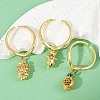 Fruit Theme Brass Micro Pave Cubic Zirconia Open Cuff Rings for Women RJEW-U057-07G-2