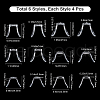 Gorgecraft 24Pcs 6 Style Plastic Eyeglass Nose Pads KY-GF0001-19-2