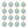 Golden Plated Alloy Enamel Charms X-ENAM-S118-04F-2