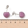 Cherry Brass Micro Pave Cubic Zirconia Stud Earrings EJEW-M077-12P-02-3