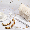 CHGCRAFT 2Pcs 2 Style Brass Tube Bag Frames FIND-CA0007-08-5