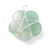 Natural Gemstone Pendants PALLOY-JF01415-02-3