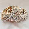 Brass Rhinestone Tennis Bracelets WG6EB7A-04-1