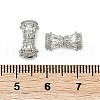 Brass Micro Pave Clear Cubic Zirconia Screw Clasps KK-H202-02B-P-3