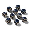 Wood Laser Engraved Tartan Beads WOOD-I011-01A-06-2