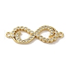 Rack Plating Brass Micro Pave Cubic Zirconia Links KK-P267-23G-01-1