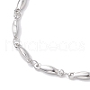 Non-Tarnish 304 Stainless Steel Bar Link Chain Bracelets for Women BJEW-JB10589-02-3