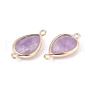 Natural Amethyst Links connectors G-L514-015D-2