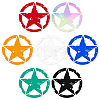 AHADERMAKER 7 Sheets 7 Colors Star Plastic Self Adhesive Car Stickers STIC-GA0001-13-1