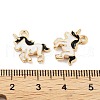 Light Gold Plated Alloy Enamel Pendants ENAM-M219-08KCG-03-3