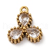 Ion Plating(IP) 304 Stainless Steel Cubic Zirconia Pendants STAS-R141-02G-06-1
