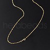 1.5mm Rack Plating Brass Singapore Chain Necklaces for Women Men MAK-L044-28G-3