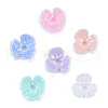 Resin Imitation Pearl Bead Caps X-RESI-N036-01B-2