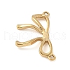 304 Stainless Steel Bowknot Connector Charms STAS-R162-04G-2