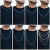 Anti-Tarnish Rhodium Plated 925 Sterling Silver Thin Dainty Link Chain Necklace for Women Men JN1096B-01-5