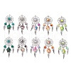 Woven Net/Web with Feather Pendants PALLOY-JF03981-1