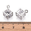 Brass Micro Pave Cubic Zirconia Charms KK-N264-02B-P-3