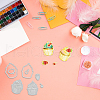 Birthday Cake Carbon Steel Hot Foil Plate Metal Dies DIY-WH0482-0008-2