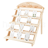 5-Tier 3-Row Wood Earring Display Card Racks ODIS-WH0329-35-1