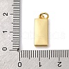 Brass Pave Natural Shell Rectangle Charms KK-P308-03G-3