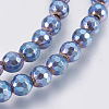 Electroplated Non-magnetic Synthetic Hematite Bead Strand G-E495-04-3