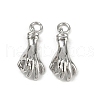 Brass Micro Pave Cubic Zirconia Pendants KK-C093-01E-P-1