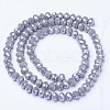 Electroplate Glass Beads Strands EGLA-A034-P3mm-B17-2