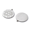 Anti-Tarnish 304 Stainless Steel Pendants STAS-R130-42P-2