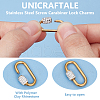 Unicraftale 4Pcs 304 Stainless Steel Screw Carabiner Lock Charms STAS-UN0060-73-5