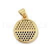 Brass Micro Pave Cubic Zirconia Pendants KK-B059-35G-B-2