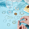 Unicraftale 304 Stainless Steel Wine Glass Charms Rings STAS-UN0002-80-4
