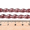 Transparent Glass Beads Strands EGLA-A037-T6x8mm-D13-4
