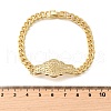 Brass Micro Pave Clear Cubic Zirconia Link Bracelets BJEW-F498-02A-G-5