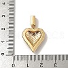 Brass Micro Pave Clear Cubic Zirconia Pendants KK-B138-04G-3