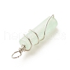 Natural Green Aventurine Pendants PALLOY-JF01570-01-4