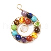 Natural & Synthetic Mixed Gemstone Big Pendants PALLOY-JF01475-3