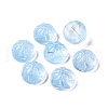 Transparent Spray Painted Glass Beads GLAA-I050-09G-1
