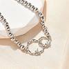 Brass Round Beads Bracelets BJEW-H627-01P-2