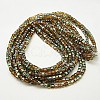 Electroplate Glass Beads Strands EGLA-D018-6x6mm-48-2