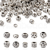 Mega Pet 100Pcs 10 Style Tibetan Style Alloy European Beads TIBEB-MP0001-01-1