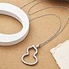 304 Stainless Steel Pendant Necklace NJEW-K255-20P-3