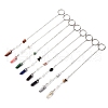 Chip & Bullet Gemstone with Glass Pendant Decoration HJEW-AB00400-1