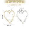 CHGCRAFT 20Pcs 2 Colors Zinc Alloy Pendants FIND-CA0009-51-2