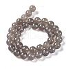 Natural Grey Agate Bead Strands G-R193-12-10mm-2