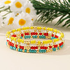 4Pcs Bohemian Style Brass & Glass Seed Beads Stretch Bracelet Sets VZ3169-2