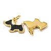 Brass Enamel Charms X-KK-E093-01G-02-2